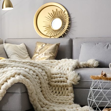 Living room in winter